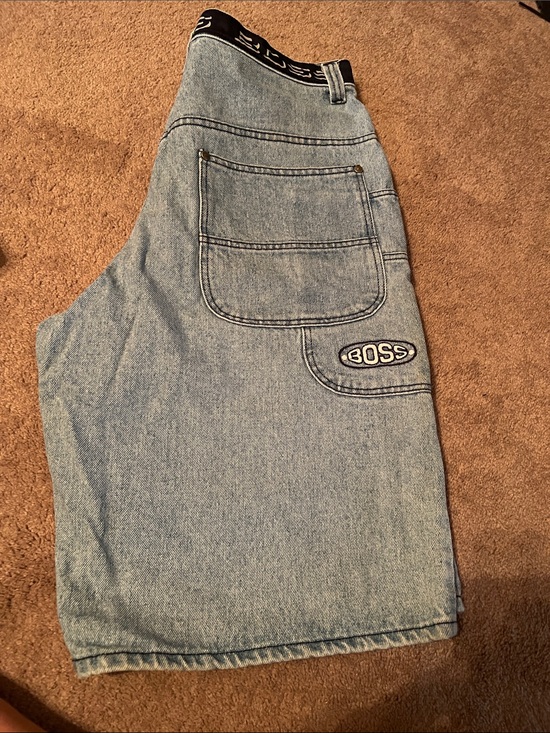 Boss Other - BOSS Light Blue Denim Logo Waistband Shorts